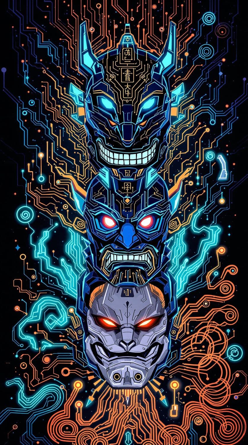 Futuristic Digital Masks