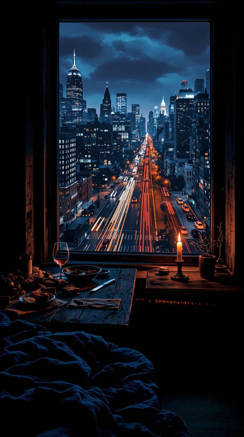 City Lights from the Kitchen