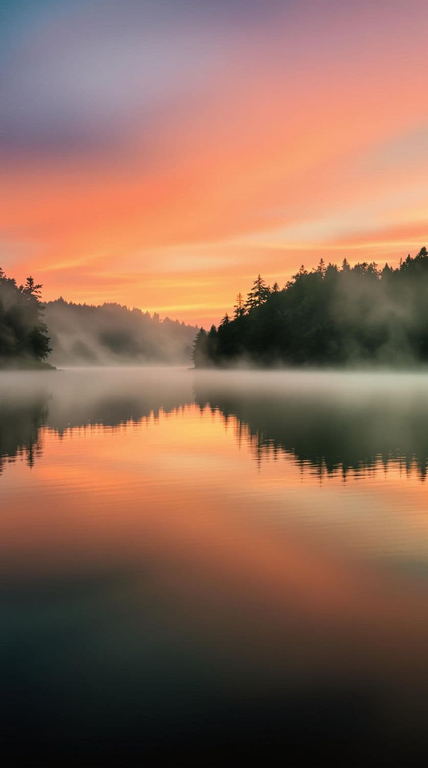 Sunset Reflections on the Lake