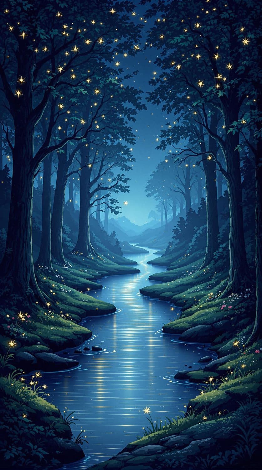 Mystical Forest Night