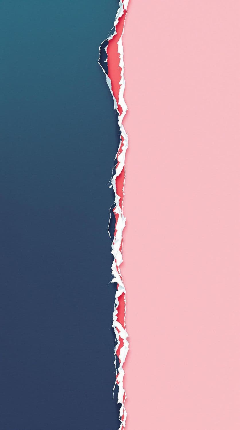 Navy and Coral Split