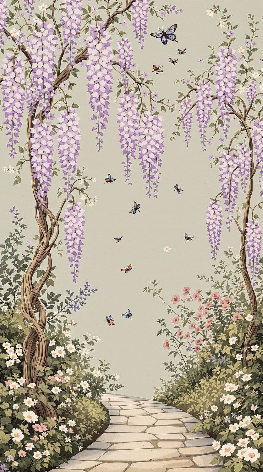 Wisteria and Dragonflies