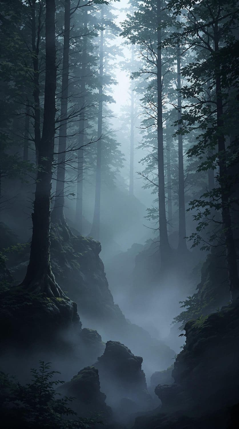Enchanted Foggy Forest