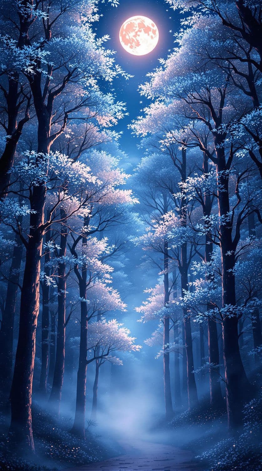 Moonlit Enchanted Forest