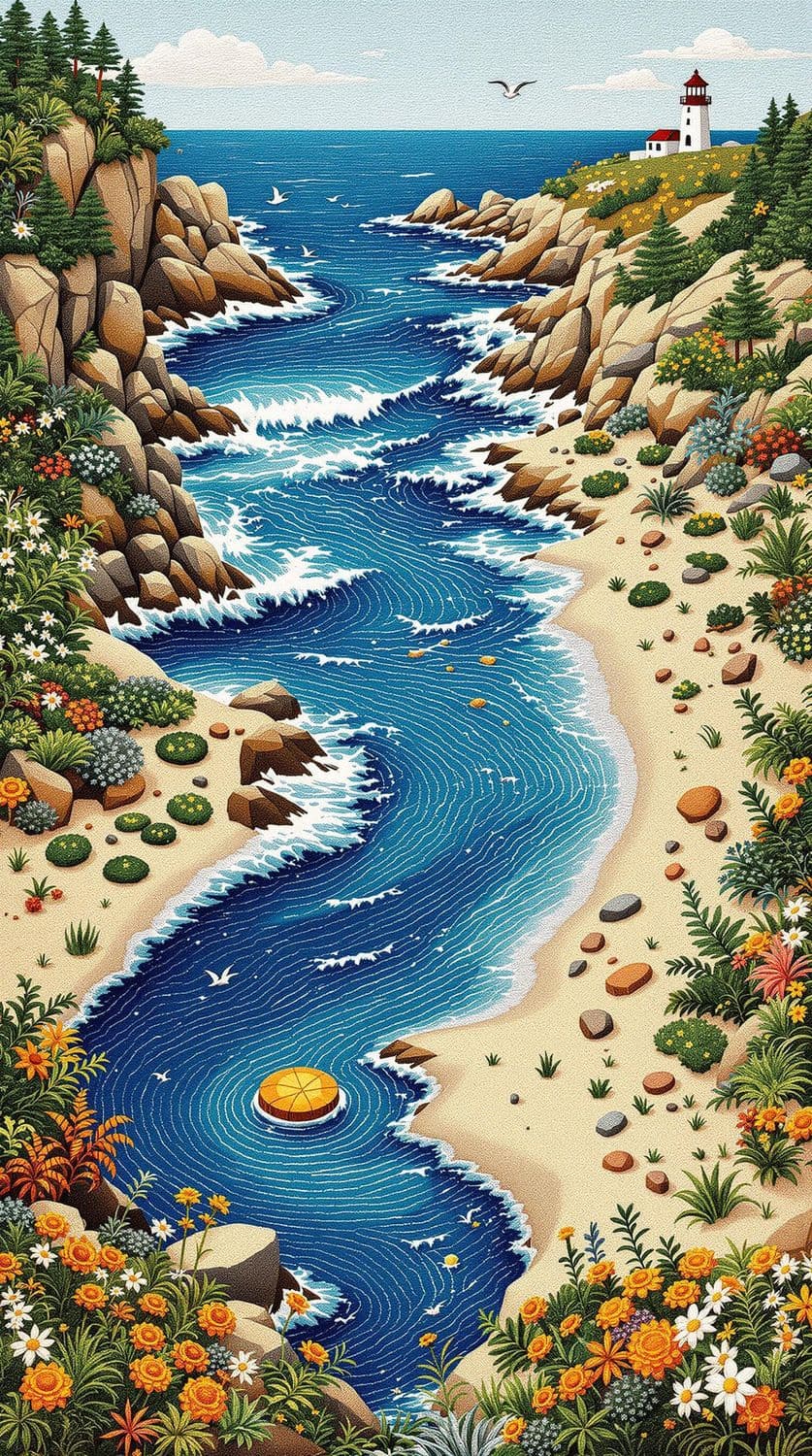 Seaside Embroidery