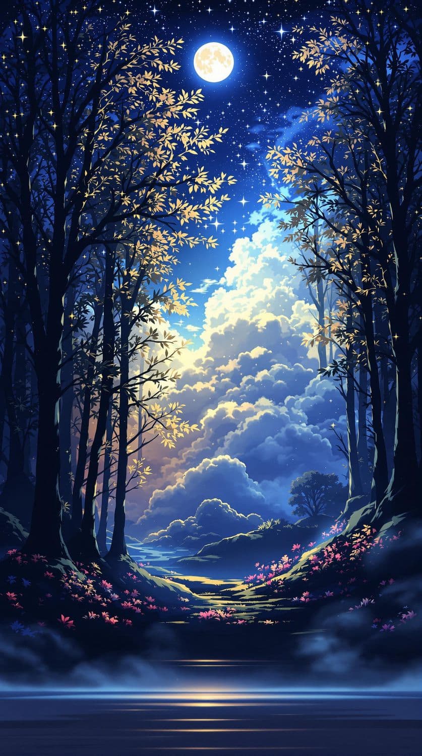 Moonlit Enchanted Forest