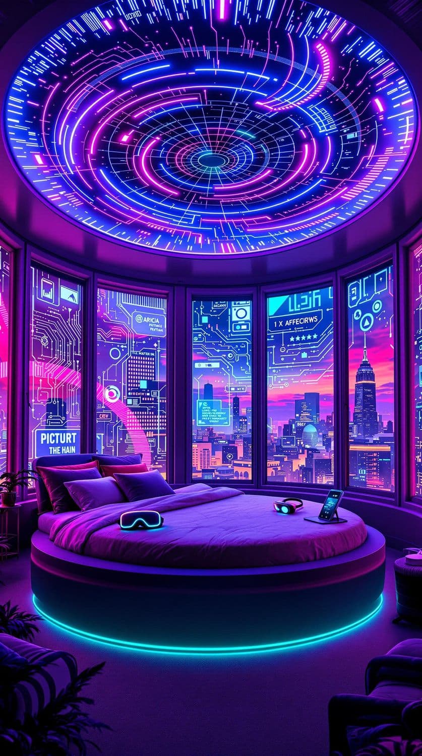 Neon Bedroom Dreamscape