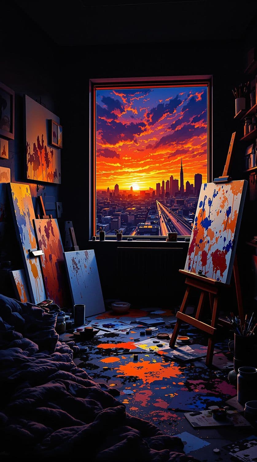 Sunset in the Artist's Studio
