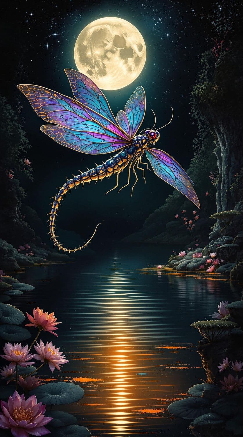 Moonlit Dragonfly