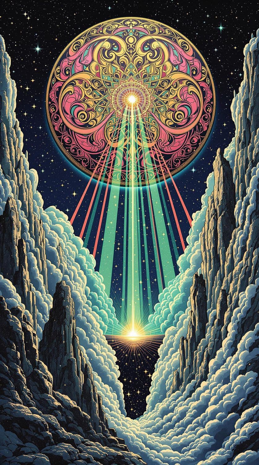 Galactic Disk and Emerald Beams