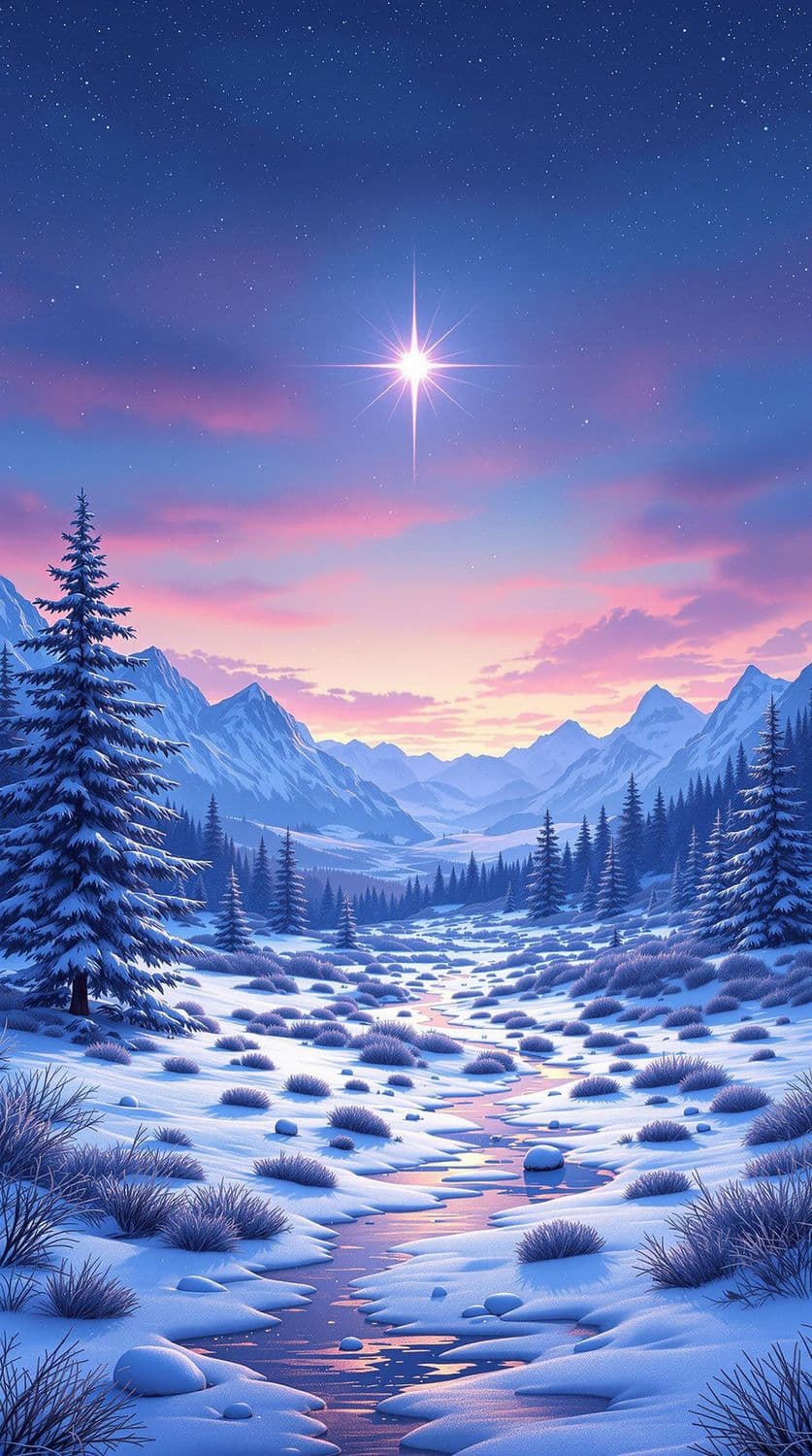 Twilight Snowy Landscape