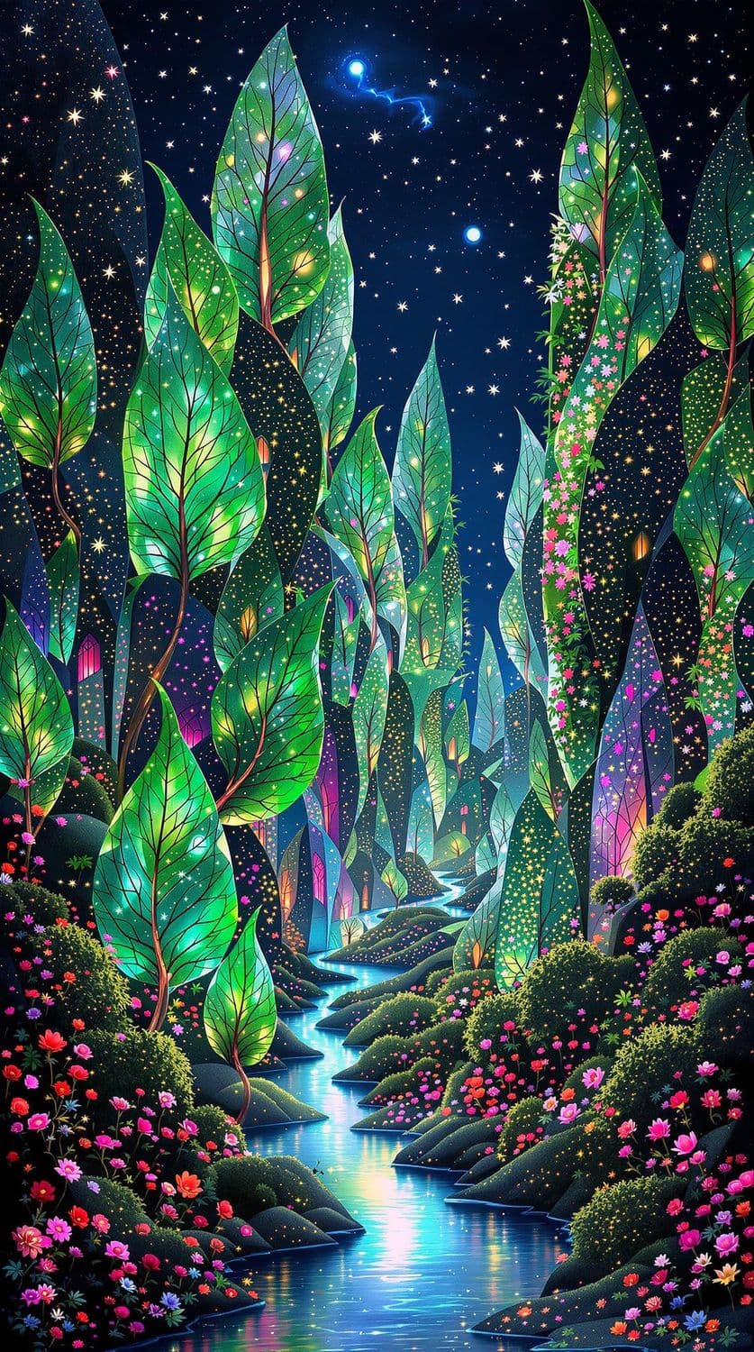 Leaf City at Night
