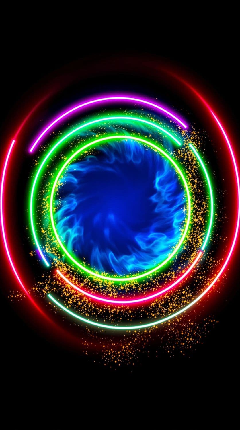 Tricolor Neon Circles