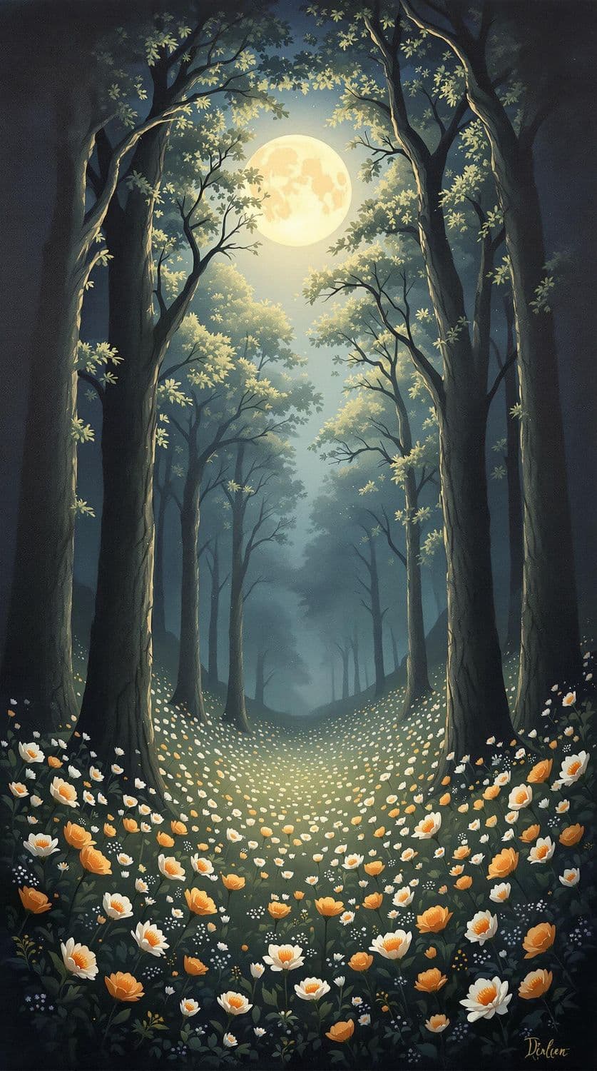 Moonlit Forest Serenity