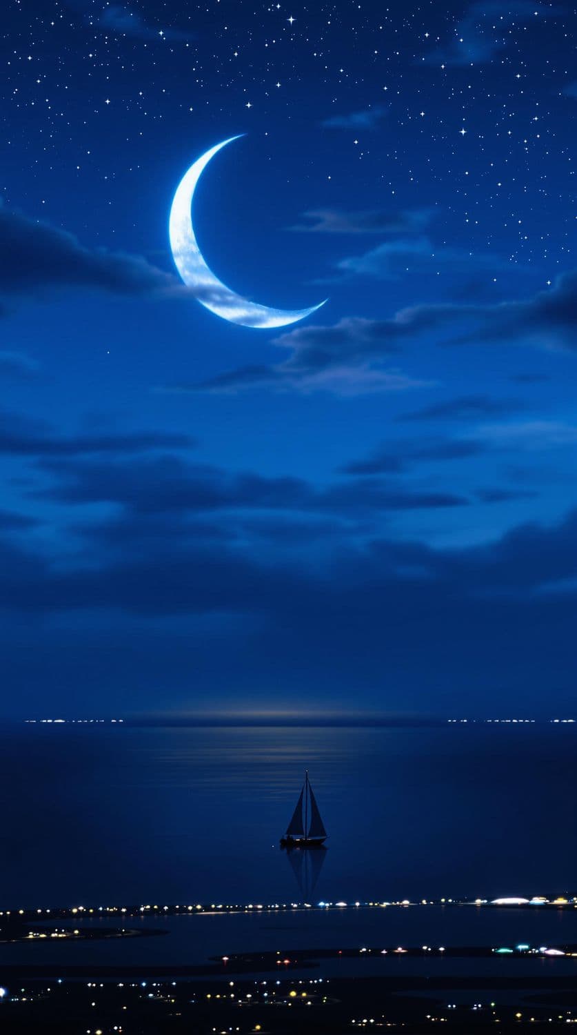 Moonlit Ocean Tranquility