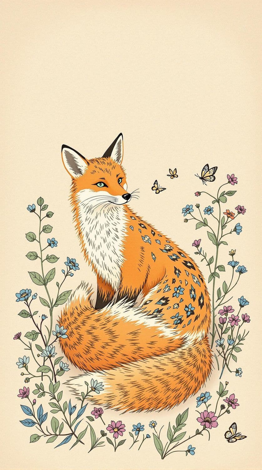 Resting Fox in Meadow