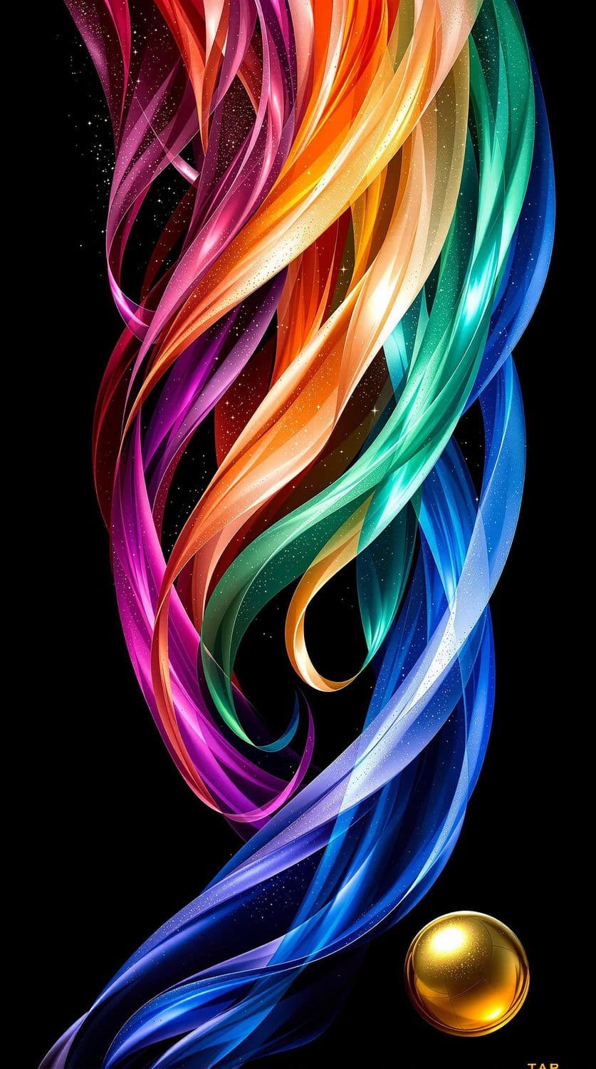 Radiant Ribbon Cascade