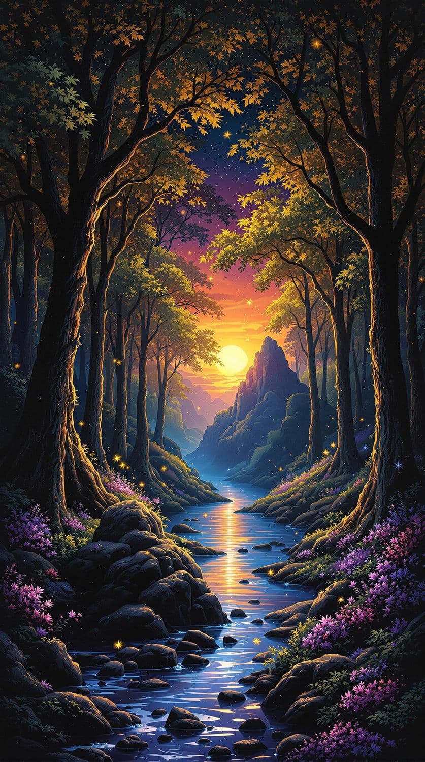 Enchanted Forest at Dusk