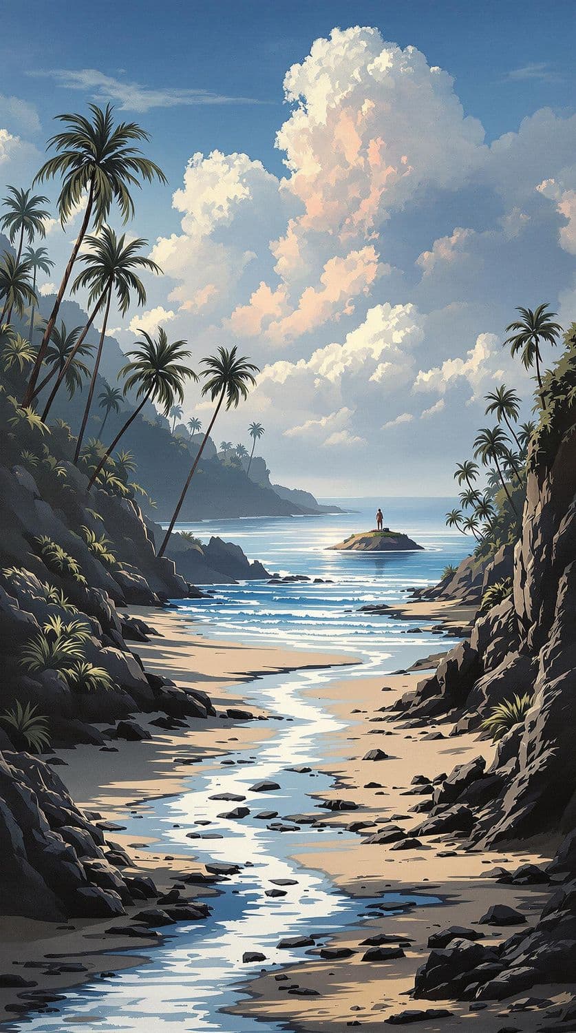 Tranquil Coastal Sunset