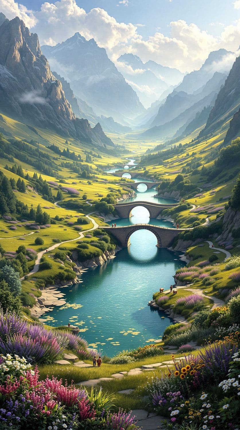 Tranquil Valley Landscape