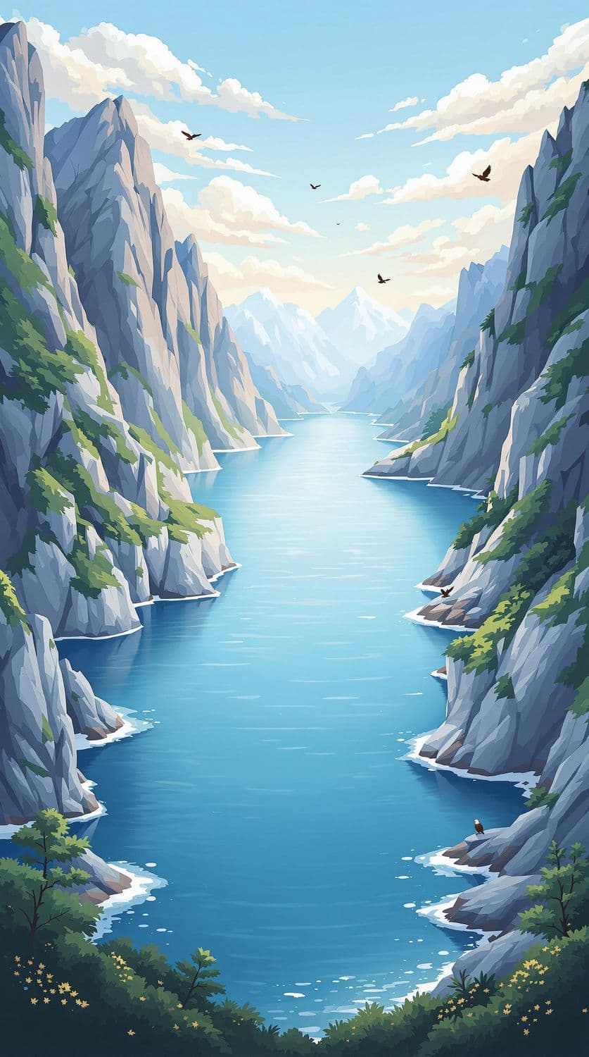 Tranquil Mountain Lake