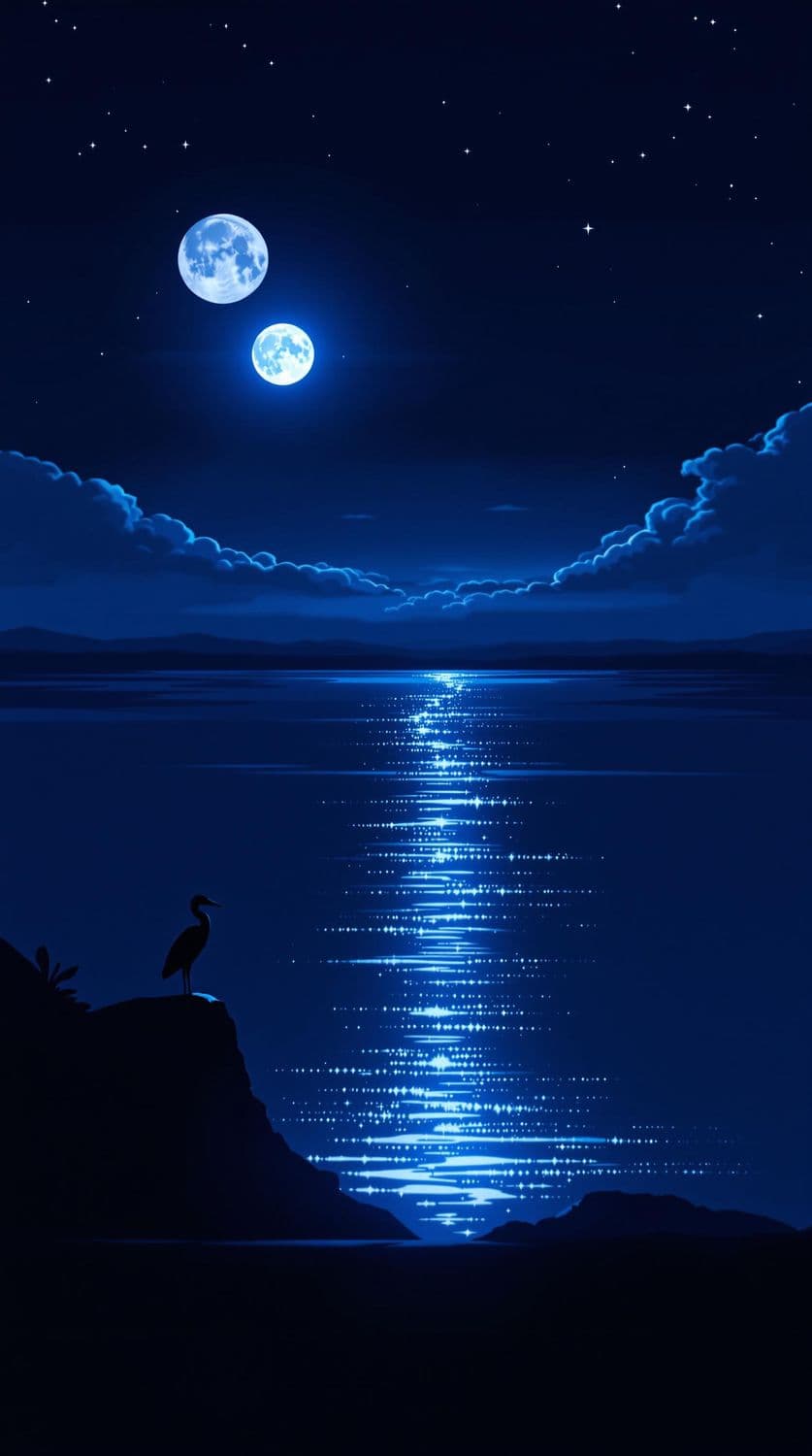 Sapphire Moonlit River