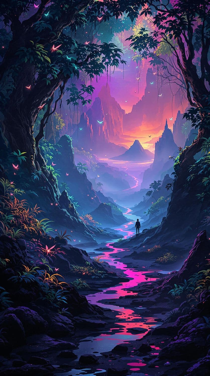 Luminous Alien Jungle