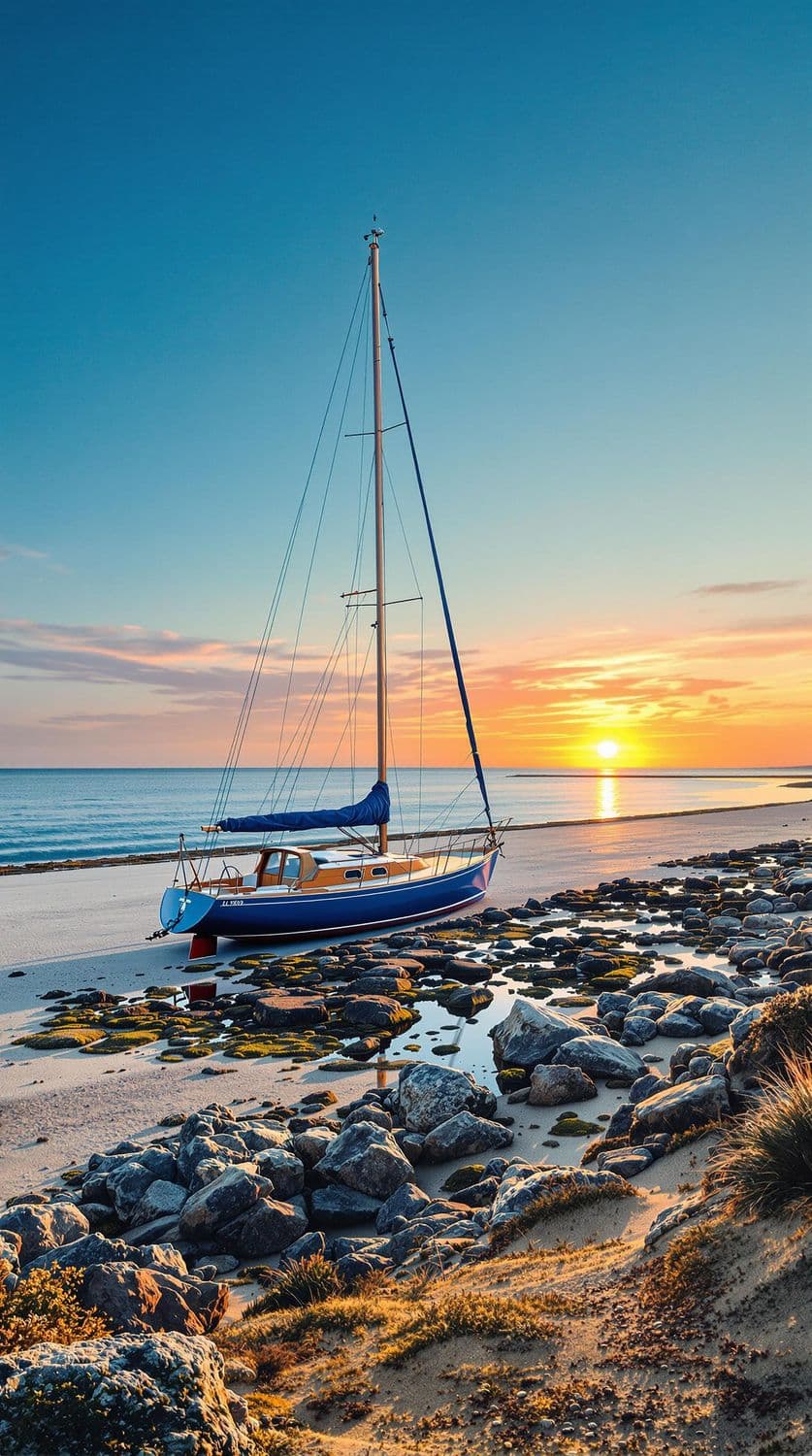 Sunset Sailboat Serenity