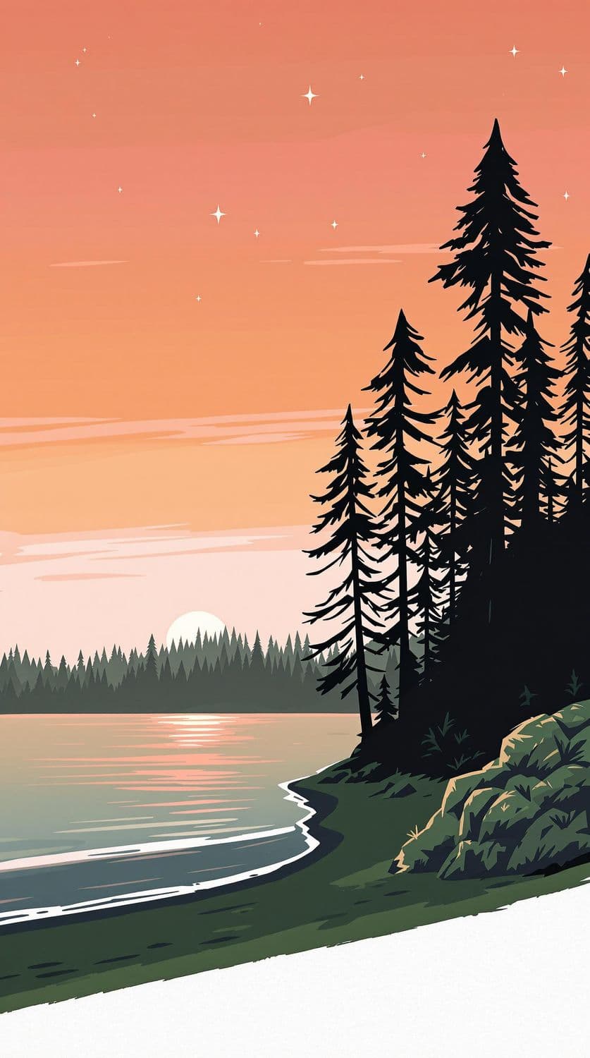 Sunset Forest Tranquility
