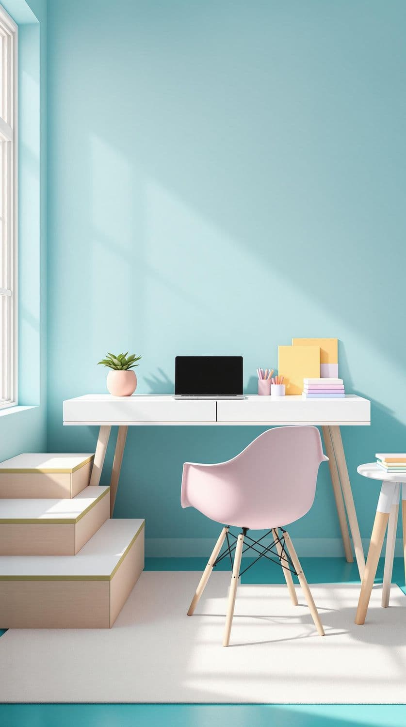 Pastel Modern Workspace