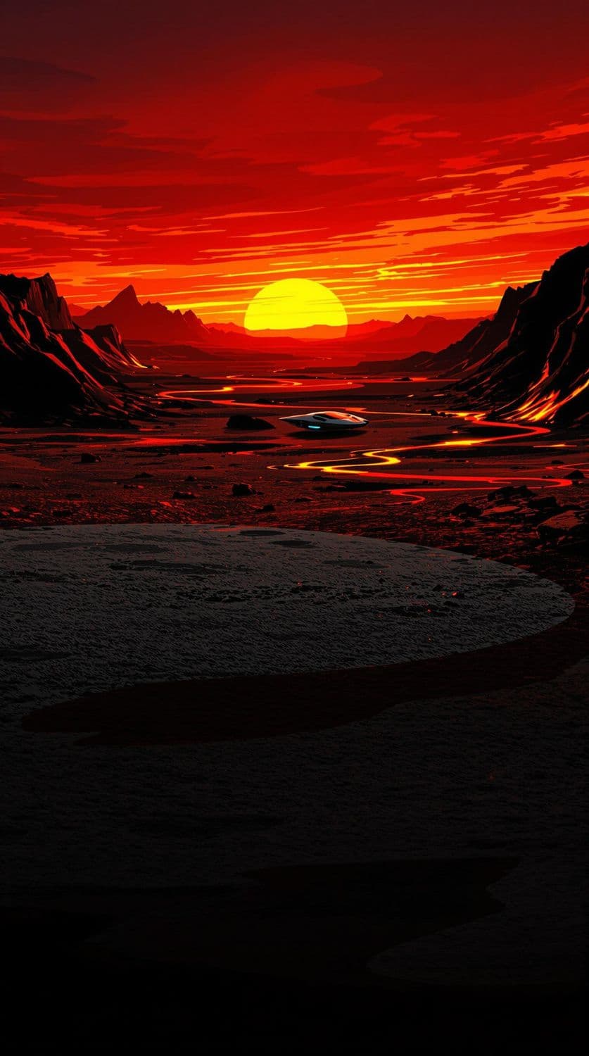 Volcanic Plains at Sunrise