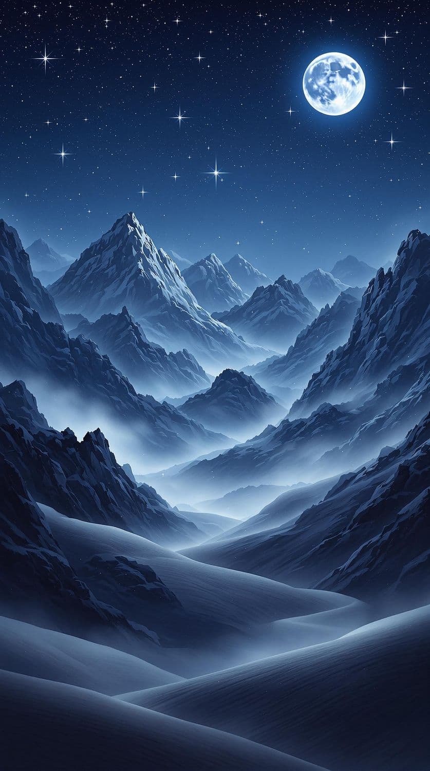 Mystical Mountain Night