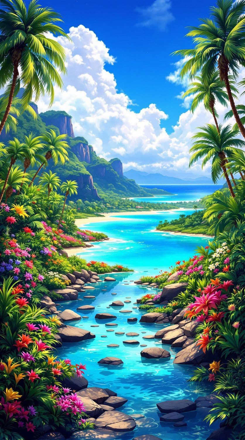 Midday in the Tropical Paradise