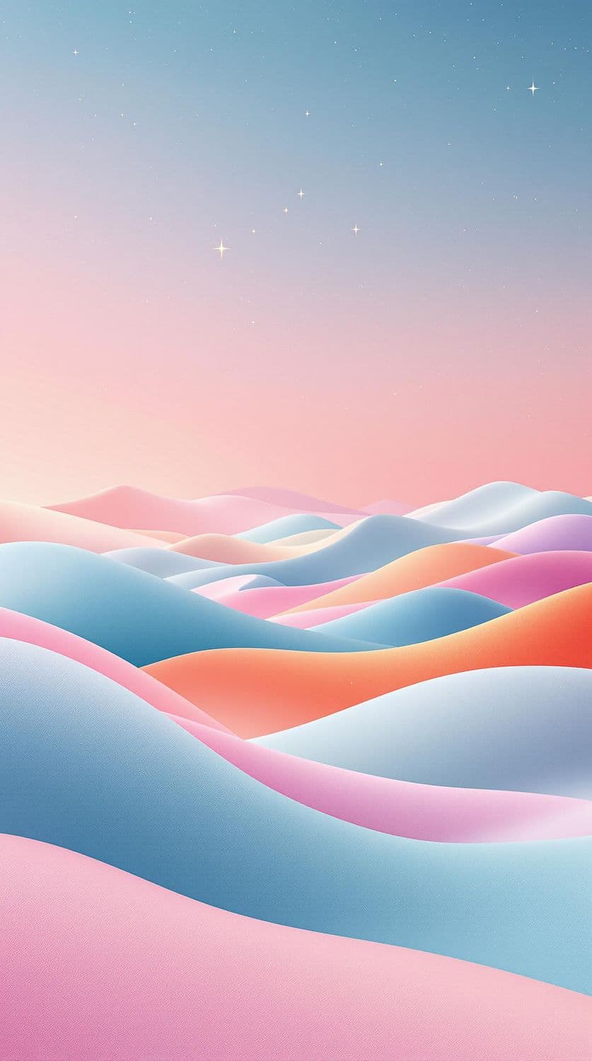 Whimsical Pastel Desert