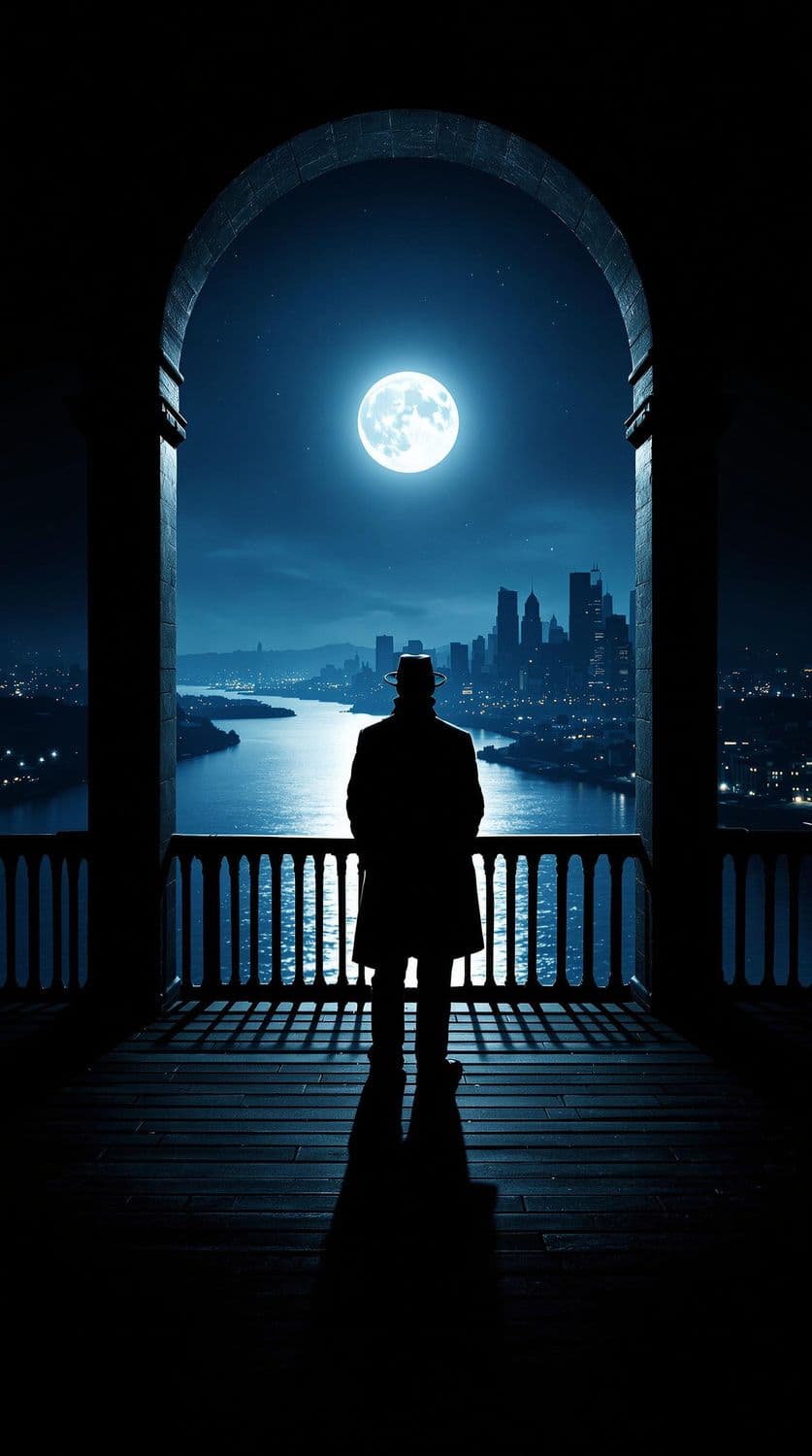 Moonlit Urban Gateway