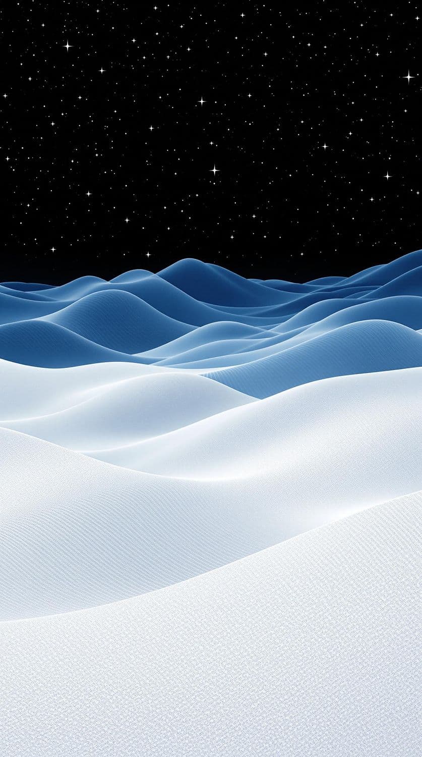 Ocean Waves Under Starry Sky