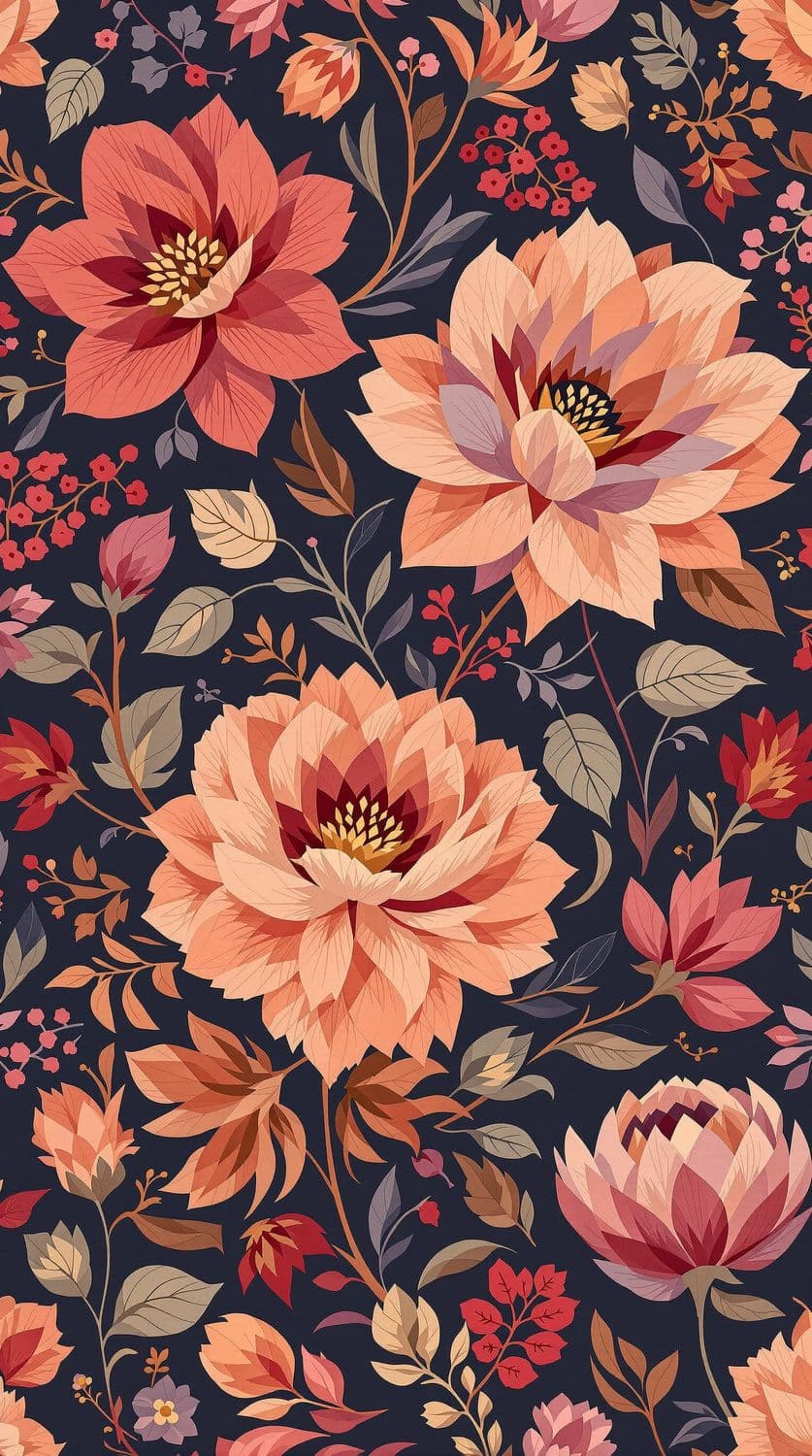 Midnight Floral Harmony