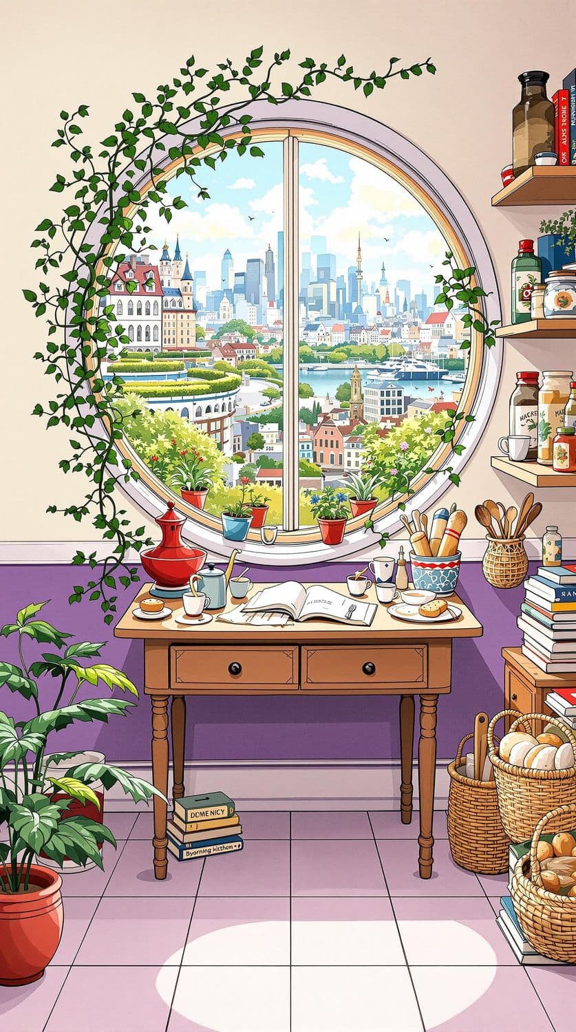 Cityscape Kitchen Nook