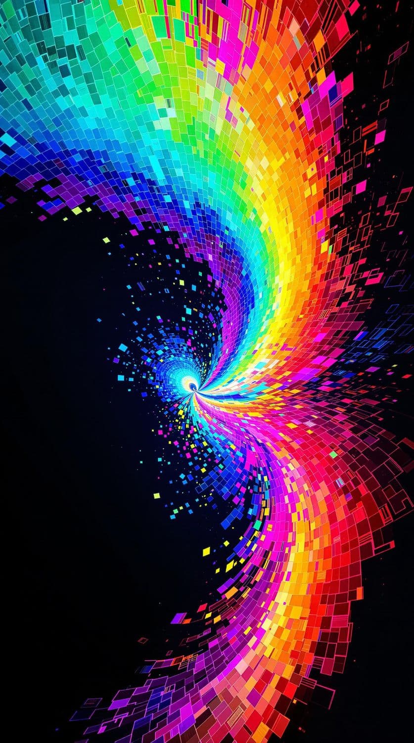 Spiral of Hexagonal Hues