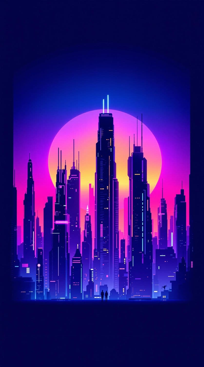 Futuristic Cityscape at Dusk