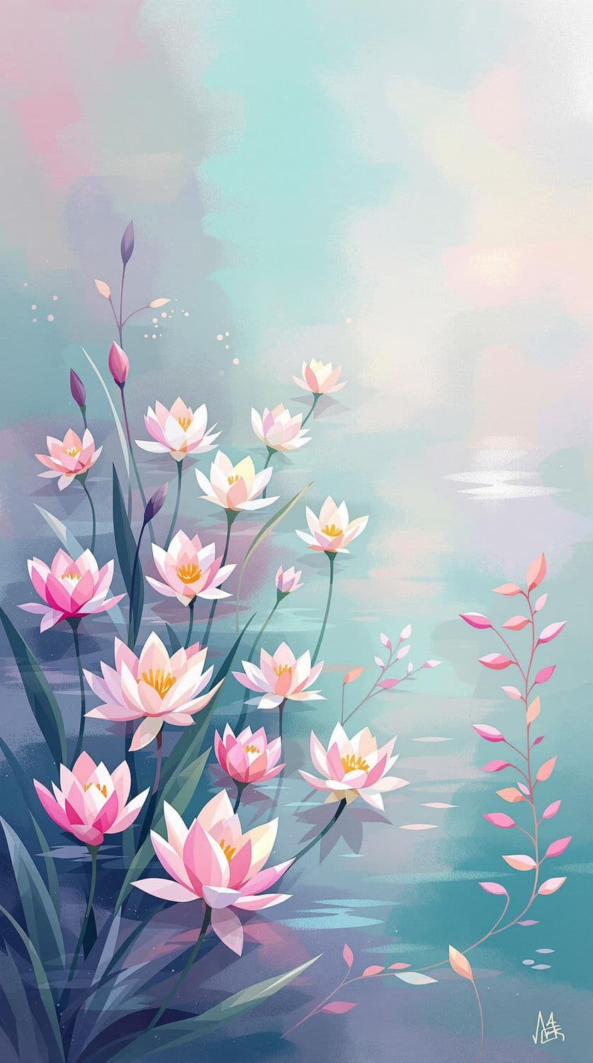 Tranquil Lakeside at Dawn