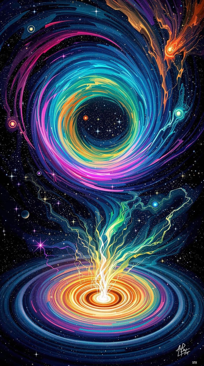 Teal Celestial Vortex