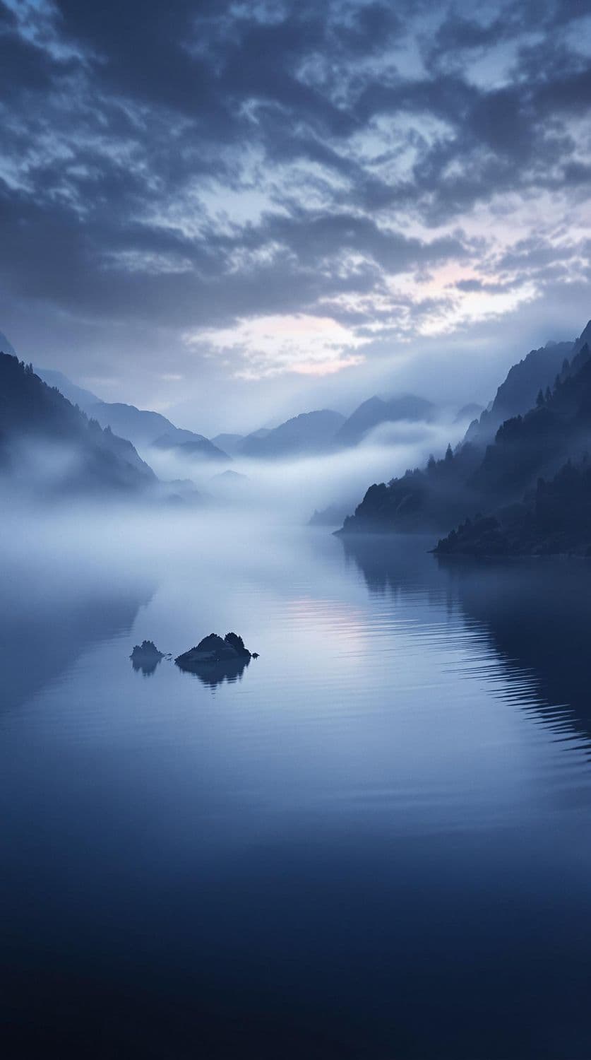 Foggy Lakeside Serenity