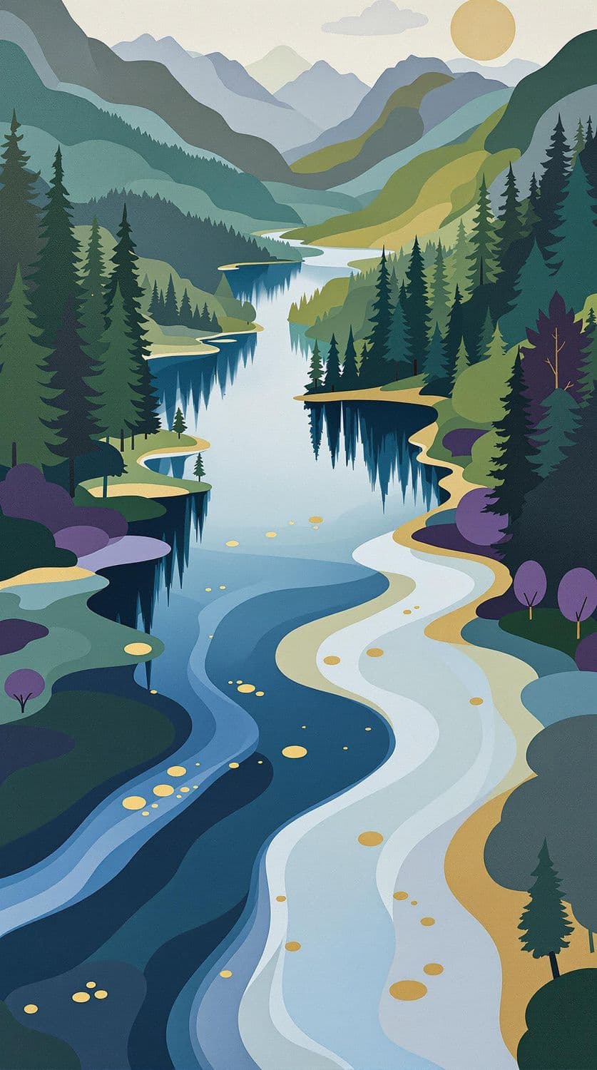 Serene Mountain Lake