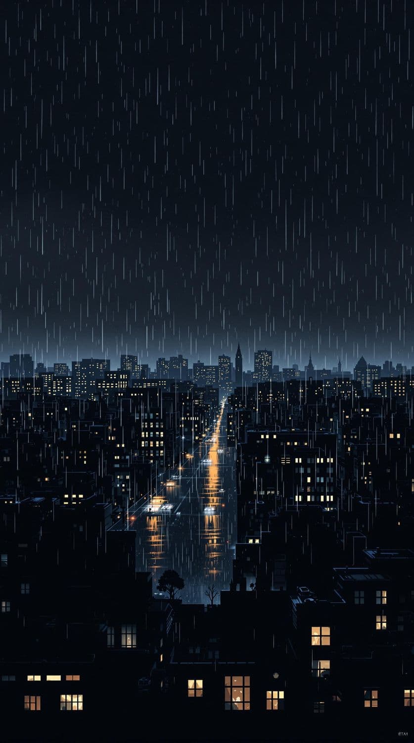 Rainy Night Reflections