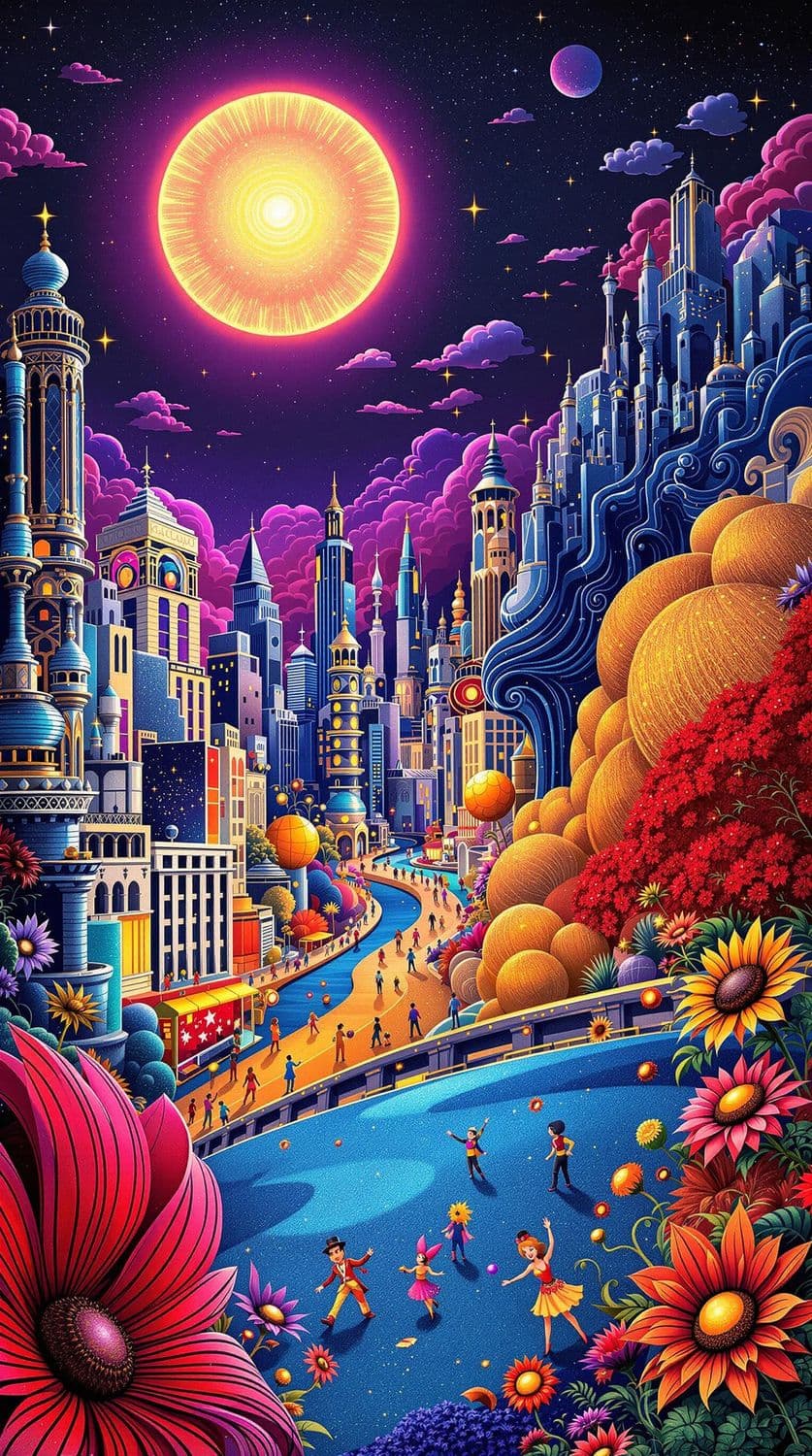 Whimsical Twilight City
