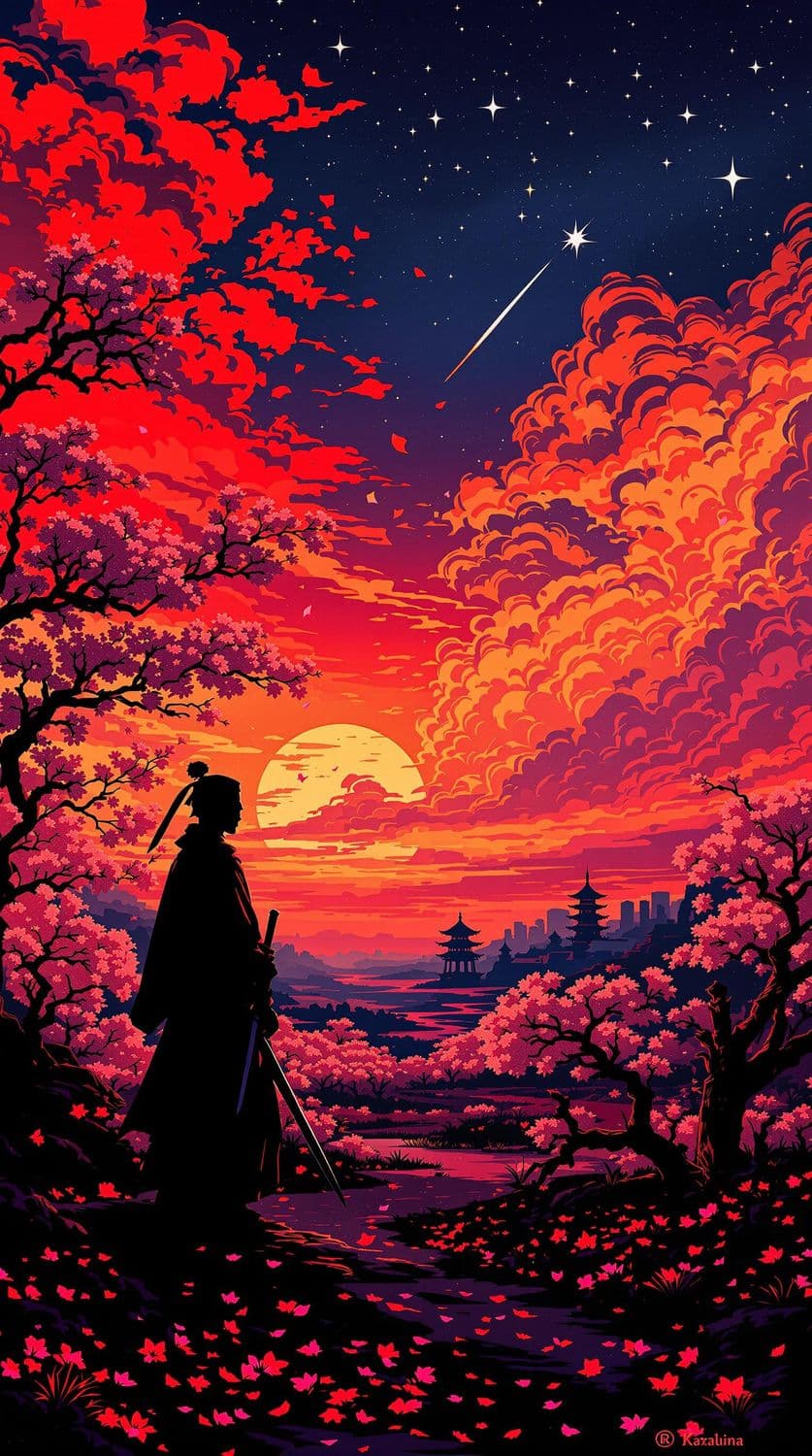 Samurai at Sunset