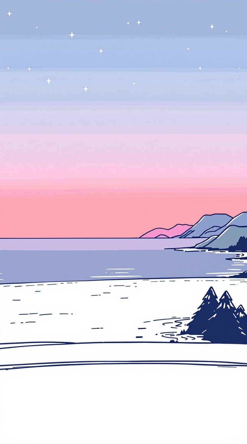 Minimalist Coastal Sunrise