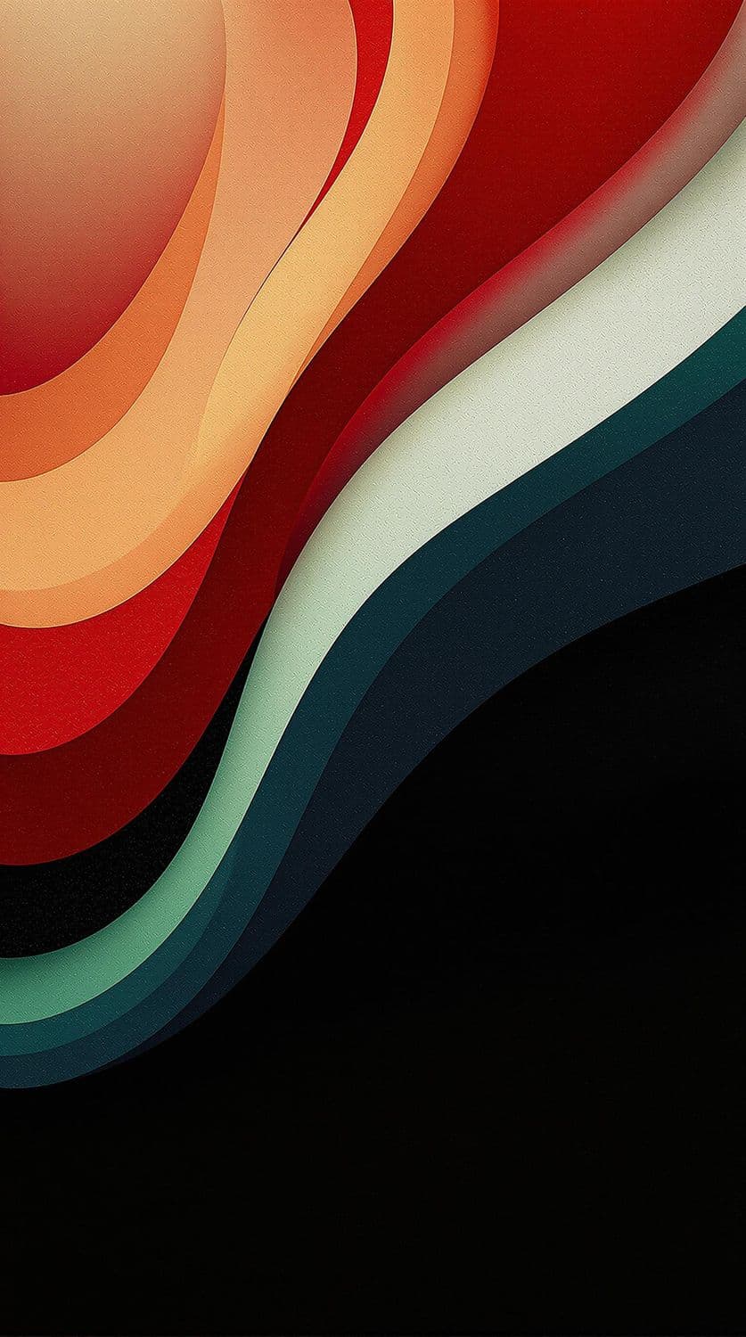Crimson and Green Abstract