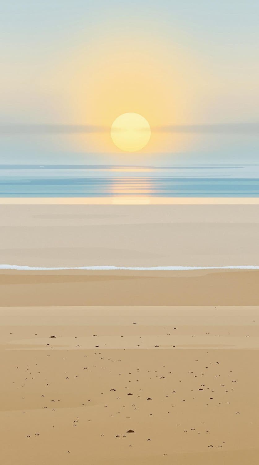Serene Beach at Dawn